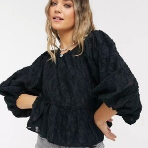 Free People Callie Black Lace Top